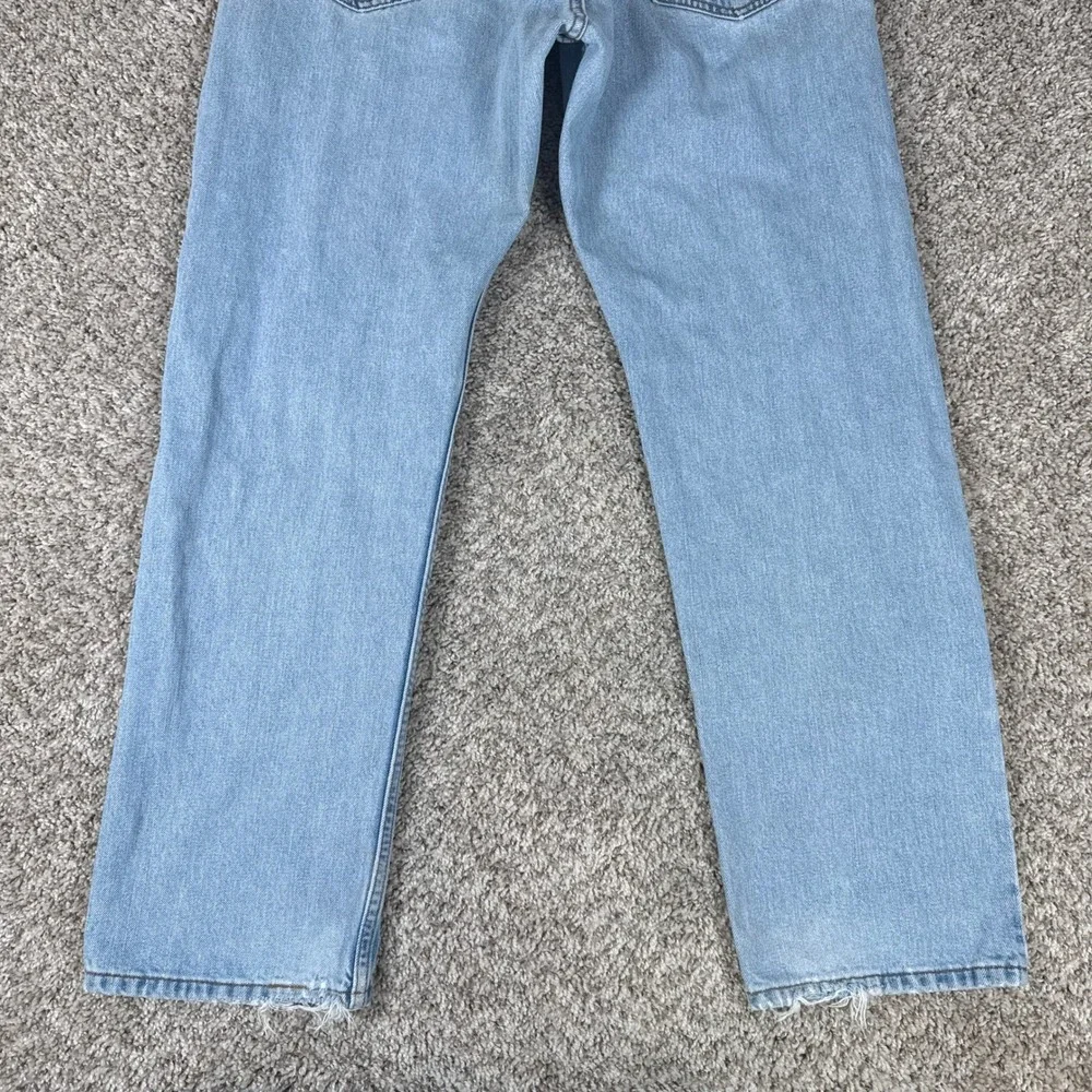 Levis 505 Jeans Mens 34x30 Light Blue Regular Fit Straight Leg 100% Cotton Y2K